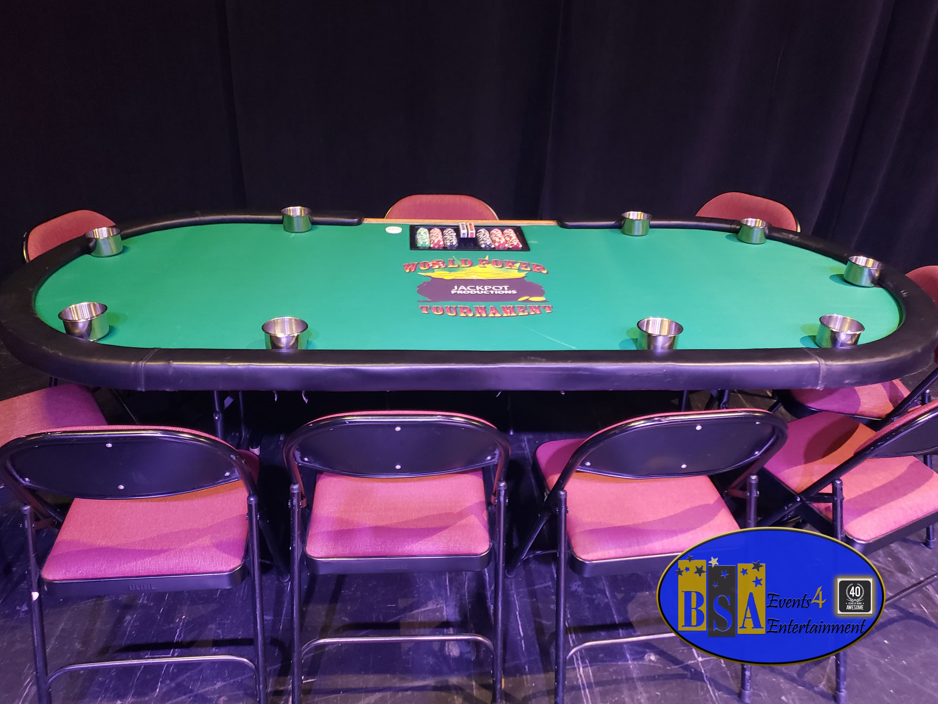 Texas Hold em Poker table rental — BSA Events Metro Detroit