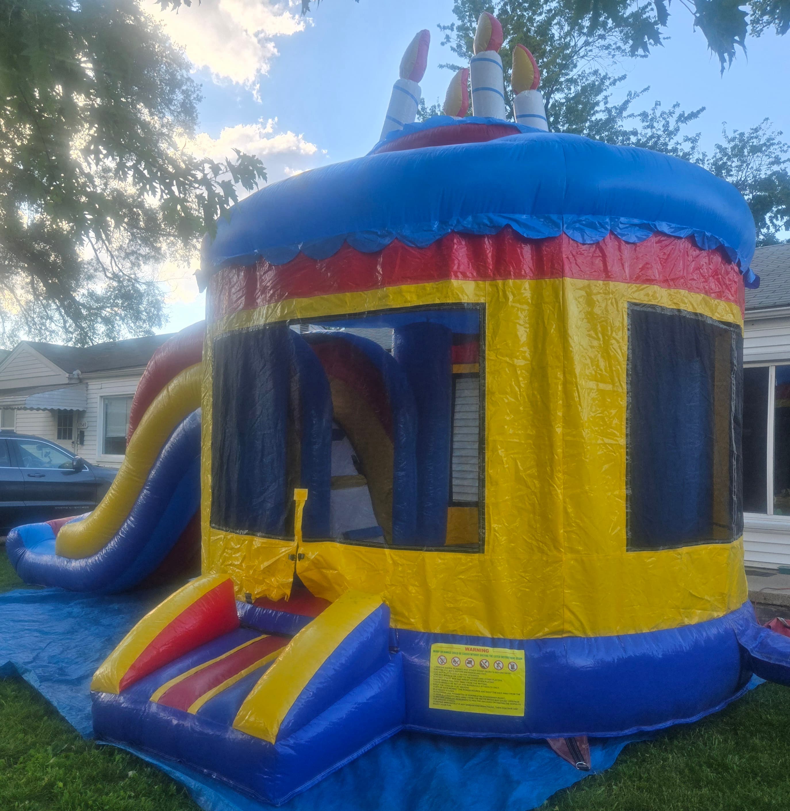 25x21 Birthday Cake Bounce Combo Dry (small) rental photo — BSA Events