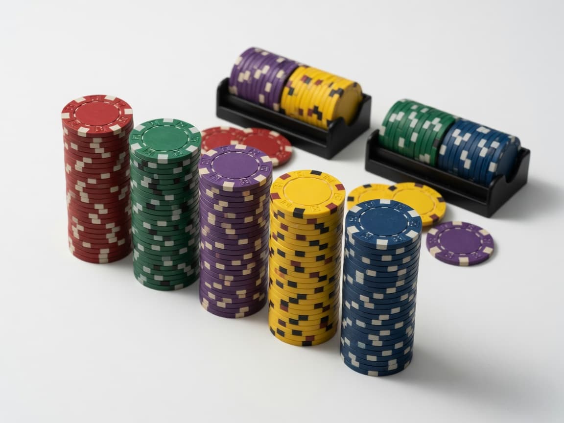Deluxe Clay Poker Tourney chips 5 colors *up to 30 players* rental — BSA Events Metro Detroit