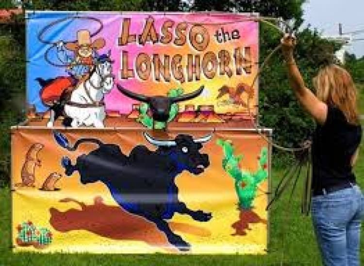Lasso the Longhorn Tarp game rental photo — BSA Events