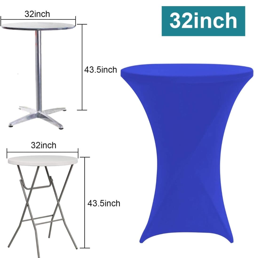 Spandex Drape for 32 Cocktail table rental photo — BSA Events