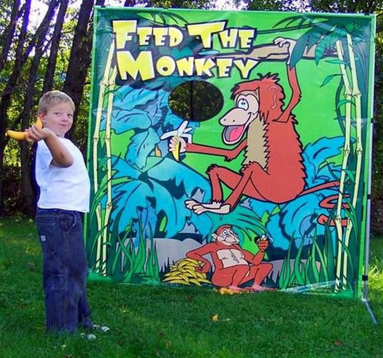 Tarp toss game - Feed the Monkey rental photo — BSA Events